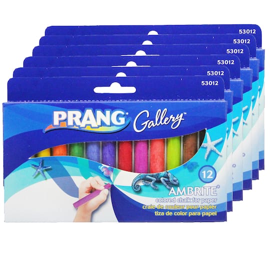 Prang® Ambrite™ Colored Paper Chalk, 6 Packs of 12